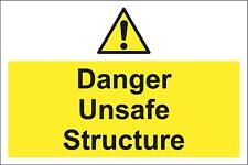  Construction site safety Danger unsafe structure safety sign