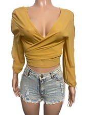 Y2K Gold Shimmer Cold Shoulder