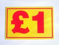 MARKET TRADER £1 PRICE CORREX SIGN BOARD DOUBLE SIDED & WATERPROOF