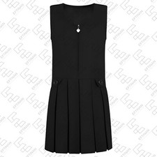 Girls 2 Button Pinafore School