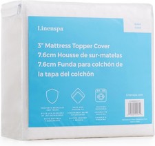Linenspa 3 Inch Memory Foam Mattress Topper Cover Twin Size