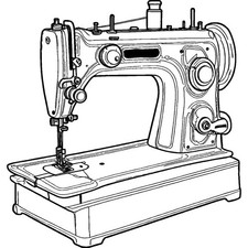 'Sewing Machine' Unmounted Rubber Stamp (RS047817)