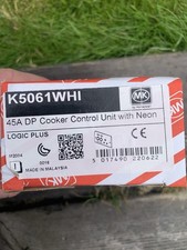 MK K5061 WHI Logic Plus 45A DP Cooker Control Unit With Neon - MK