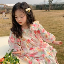 Kid's Girl's Pink Chiffon Long