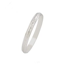 18 CT white GOLD Plated 2.36” Curved Openable Bangle BRACELETS MEN'S Women’s Uk