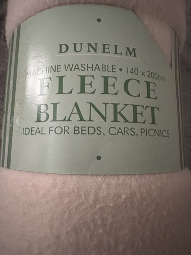 Dunelm cream fleece blanket - dunelm,