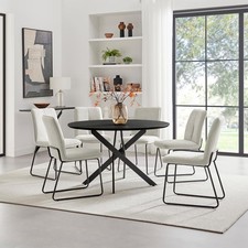 Novara 120cm Black Top Dining