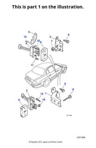 Jaguar genuine door - jaguar, hinge