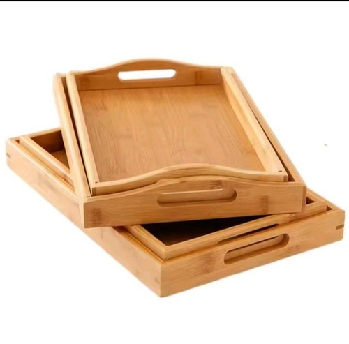 Bamboom wooden serving tray - serving,