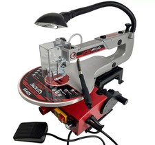 16" Scroll Saw 125W Variable Speed Foot Pedal LED Lamp Rotary Shaft Dust Port