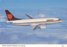D251864 Orion Airways Boeing 737 300 SQ E T W Dennis and Sons Ltd 1989