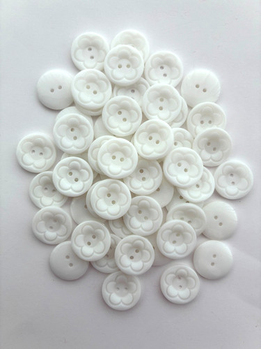 White flower pattern - , round