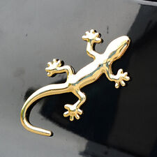 3D Gold Gecko Lizard Metal Logo Car Stickers Badge Emblem Decal Car Accessories