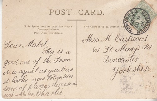 Edvii postcard towyn railway - towyn,