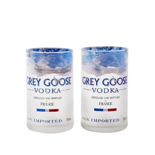 Grey goose vodka bottle - goose, glass