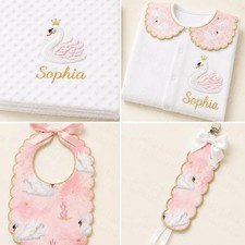 Baby girls bib sleepsuit - bib,