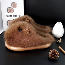 very cute capybara slippers great christmas stocking filler/ gift UK 5.5-6