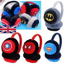 Kids Boys Girls Spiderman Batman Earmuffs Warm Winter Ear Warmers Cartoon Gift