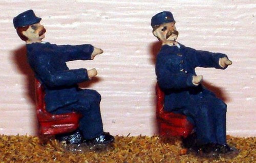 Painted loco crew - painted, seated