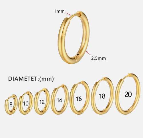 Pair hoop earrings - hoop,