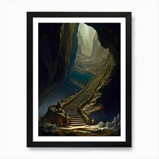 Stairway To Heaven Art Print Framed Framed Wall Art Poster Canvas Print Picture