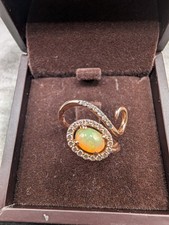 14ct Gold Opal And Diamond Le