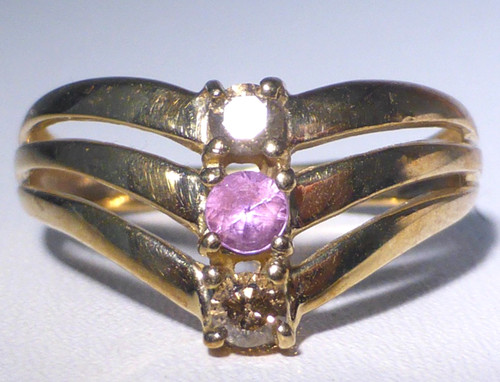 9ct gold ring - gold, sapphire