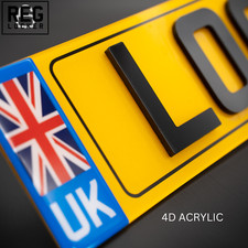 Road Legal Number Plates  2D  3D 4D - 3D Gel Badge Option FRONT REAR or PAIR UK