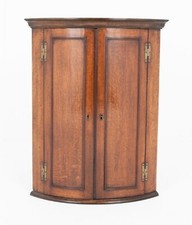 Period Georgian Corner Cabinet Oak Closet 1800