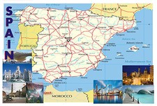 SPAIN Map Poster Wall chart -