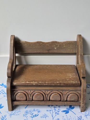 1950s vintage oak - bench, music
