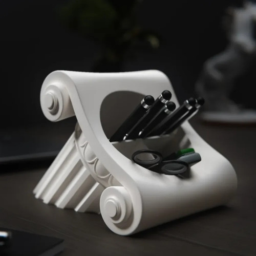 Greek pillar desk organiser - greek,
