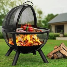Outdoor Fire Pit BBQ Grill