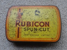 Vintage John Sinclair Pipe Tobacco Advertising Tin RUBICON SPUN CUT