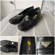 Russell & Bromley Women's Black Leather Loafers Eu37 Uk 4