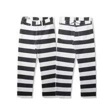 Men Retro Black White Stripe