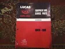 LUCAS SPARE PARTS LIST 1968 - ROVER P6 & P5 & LAND ROVER  SERIES IIa IIb FC