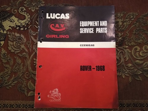 Lucas spare parts list 1968 - parts,