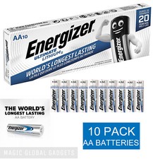 10X ENERGIZER AA ULTIMATE LITHIUM BATTERIES H1GH POWER 1.5v LR6 L91 LONG EXPIRY