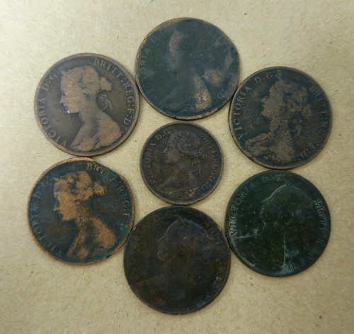 1862 1861 victoria - , halfpenny