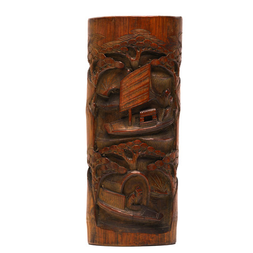 Chinese bamboo brush pot - bamboo,
