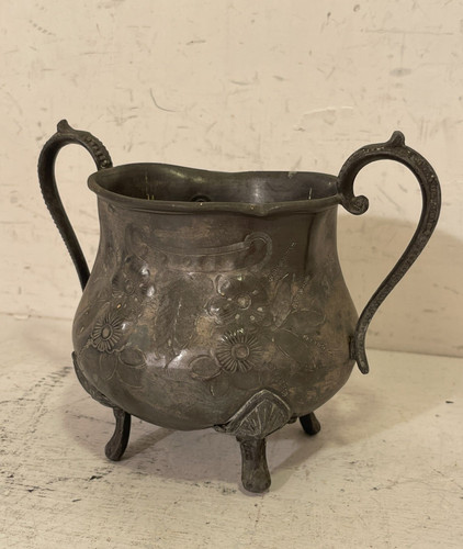 Antique pewter four - antique,