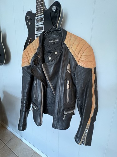 Vtg 80s black leather - 80s,