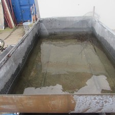 Large galvanized trough garden - galvanized,