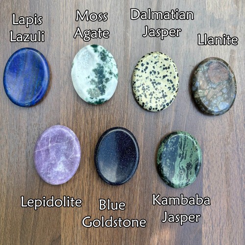 Natural crystal worry stone - crystal,