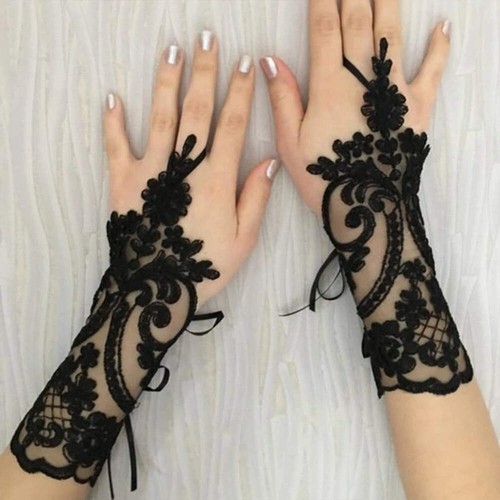 Gothic feather lace - lace, long