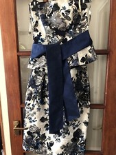 Coast Navy and Off White Skirt/Bustier Size 10