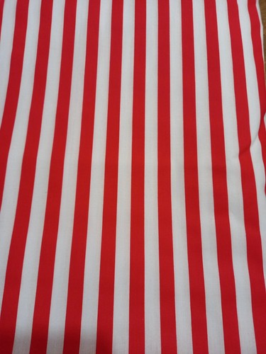 Red and white stripe curtains - white,