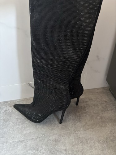 Black rhinestone embellished - rhinestone,