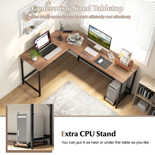 Shaped desk 125x168cm - desk,